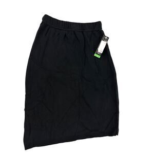 Vintage Black Knitwear Skirt SMALL Elastic Waist USA Made 1990's Y2K